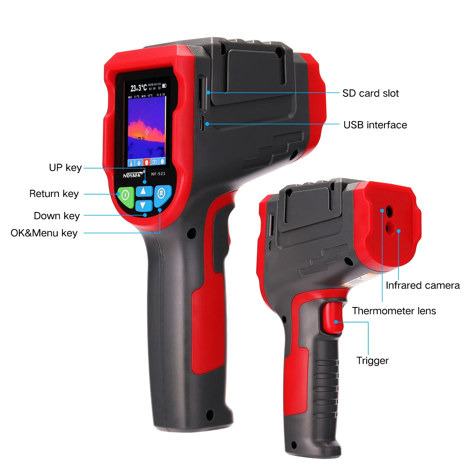NF-521 كاميرا IR محمولة للتصوي - مراجعة Nf 521 Thermal Imaging Camera وسعره
