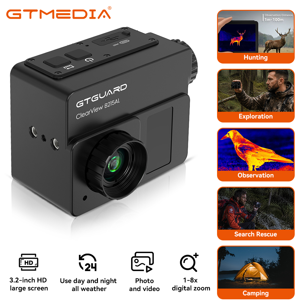 منظار حراري GTGUARD B215AL بدق - مراجعة Thermal Scope Night Vision Monocular وسعره